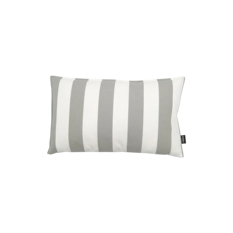 Kissenbezug - Outdoor - Ikat Streifen – grau Cuscino