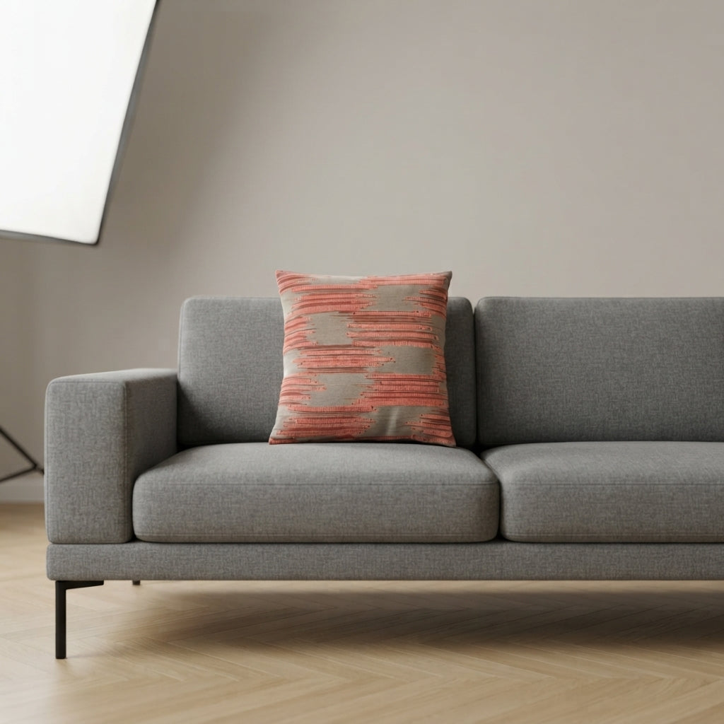 Kissenbezug - Ben - Grau Cognac - Couch Ambiente 1