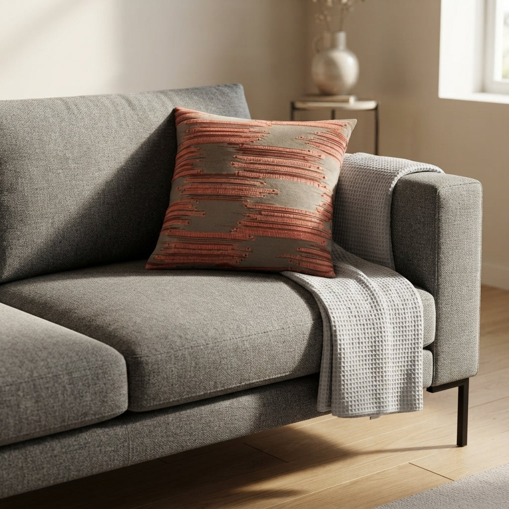 Kissenbezug - Ben - Grau Cognac - Couch Ambiente 2