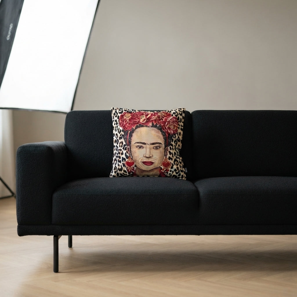 Kissenbezug - Frida - Blume - Couch Ambiente 1