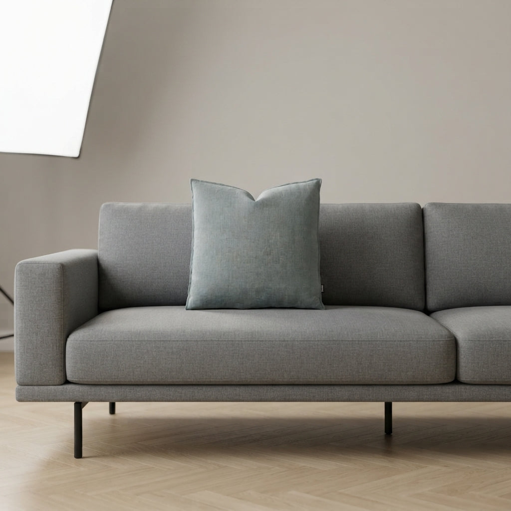 Kissenbezug - Finca - Graublau Melange - Couch Ambiente 1